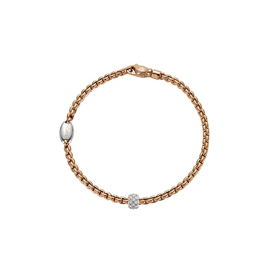Eka Tiny Flex'it Rose Gold and Diamond Pavé Bracelet