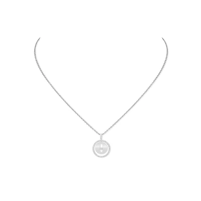 Lucky Move Small White Gold and Diamond Pendant
