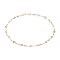 Africa Yellow Gold and Pearl Necklace