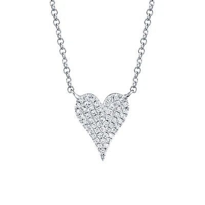 Kate White Gold and Diamond Pavé Heart Pendant