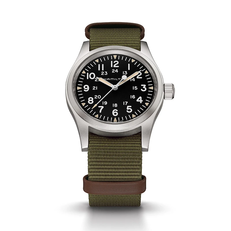 Khaki Field Manual 38 mm Stainless Steel