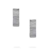 Silver Pleated Hoops