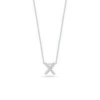 Tiny Treasures Love Letter X White Gold and Diamond Pendant