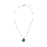 Jeux De Liens Harmony Medium Rose Gold, Malachite and Diamond Pendant
