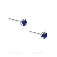 White Gold Sapphire Stud Earrings