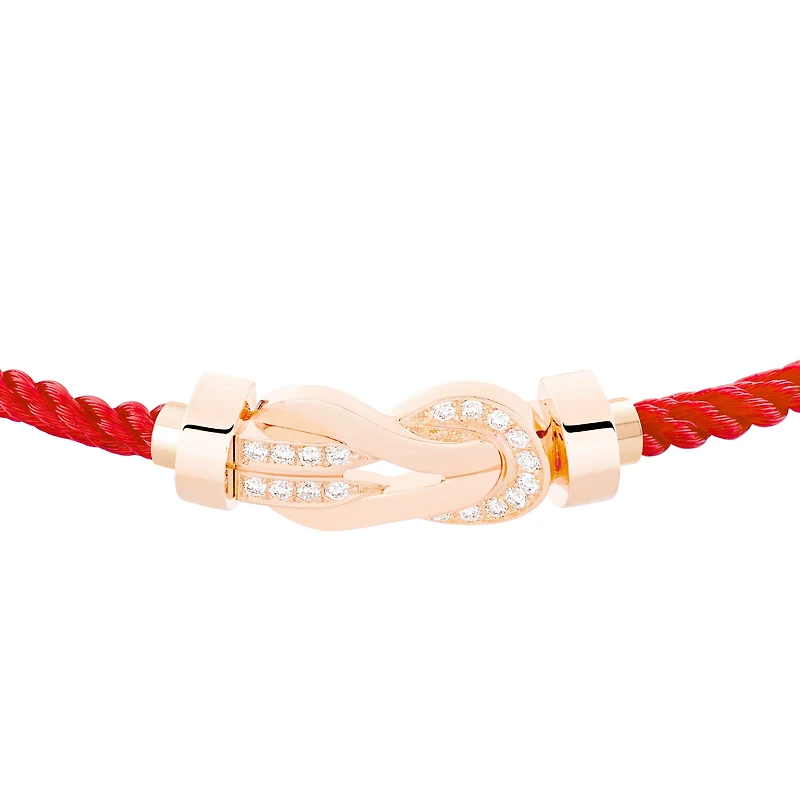 Chance Infinie Medium Rose Gold and Diamond Pavé Cable Bracelet