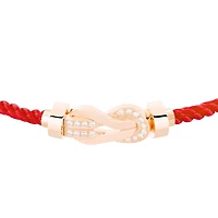 Chance Infinie Medium Rose Gold and Diamond Pavé Cable Bracelet