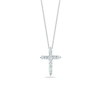 Tiny Treasures White Gold Diamond Cross Pendant