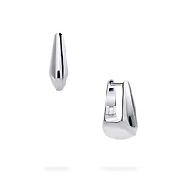 Sterling Silver Square Huggie Earrings
