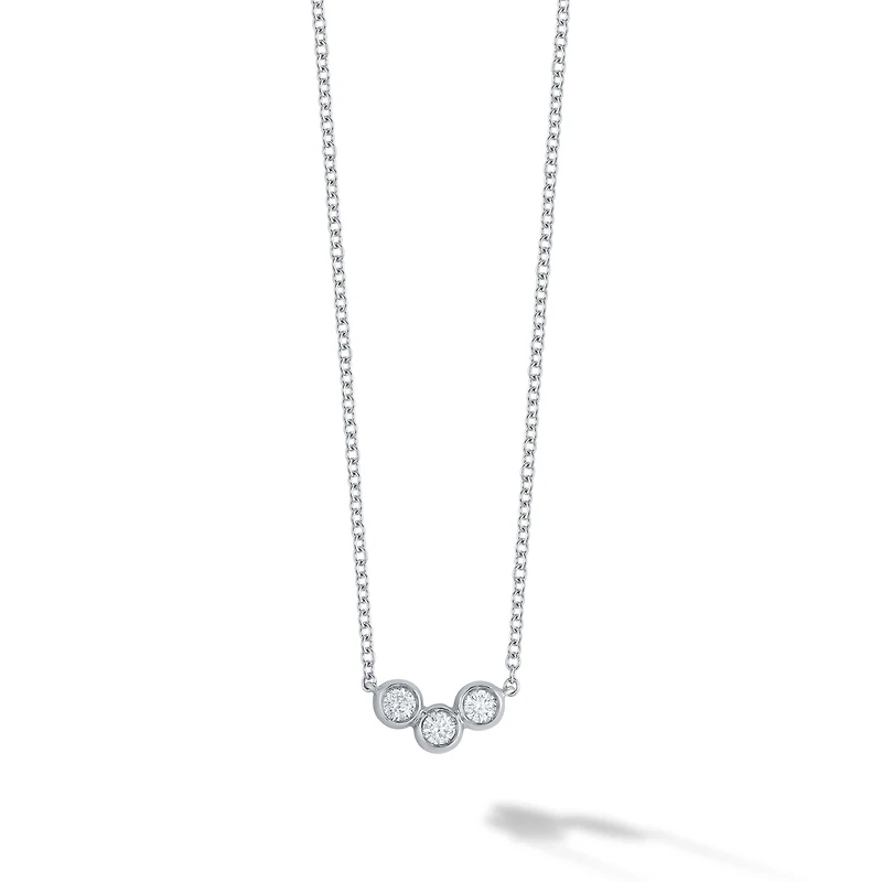 Diamond Splash Pendant Necklace, White Gold