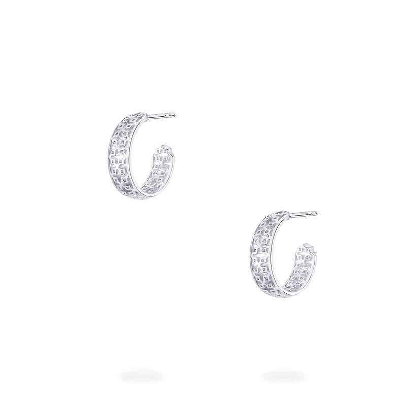 15 mm Sterling Silver Hoop Earrings