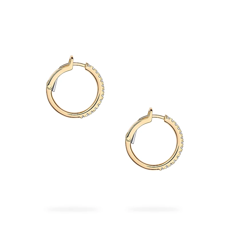 Diamond Hoop Earrings, Small