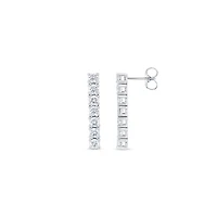 White Gold and Diamond Pavé Stud Earrings