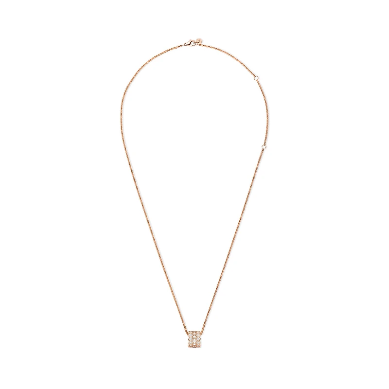 Bee de Chaumet Medium Rose Gold and Diamond Pavé Pendant