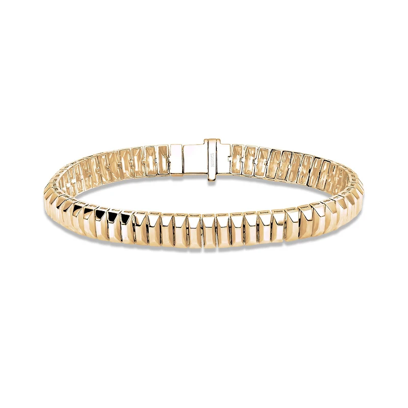 Yellow Gold Textured Bracelet
