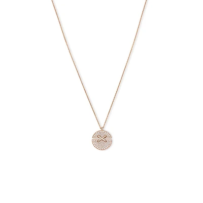 Jeux De Liens Harmony Small Rose Gold and Diamond Pavé Pendant