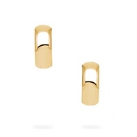 Yellow Gold Narrow Hoop Earrings
