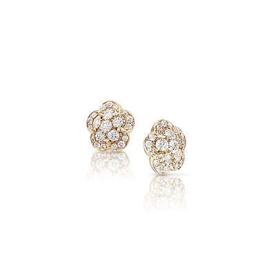 Figlia dei Fiori Rose Gold and Diamond Pavé Stud Earrings