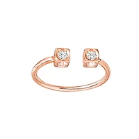 Le Cube Diamant Rose Gold and Diamond Ring