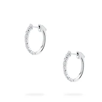 Large Oval Hoop Diamond Earrings