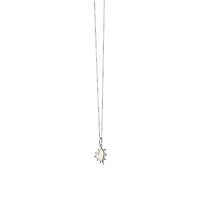 Gemstone Heart Small Silver and Mother-of-Pearl Charm Necklace