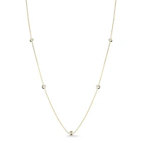 Diamonds by the Inch Yellow Gold 7-Row Station Diamond Necklace