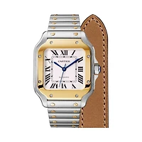 Santos de Cartier Medium Automatic 35 mm Yellow Gold and Stainless Steel