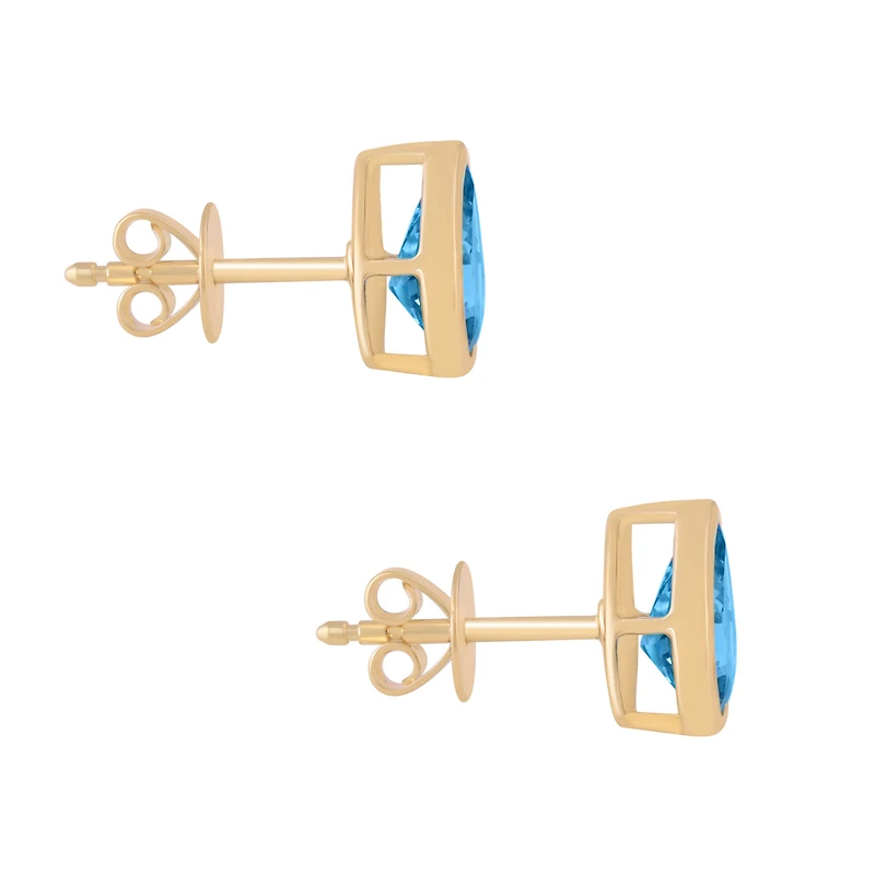 Pear Shape Topaz Stud Earrings
