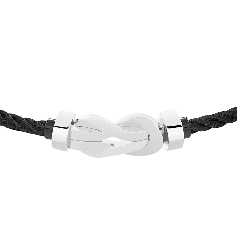 Chance Infinie Medium White Gold Cable Bracelet