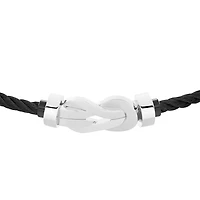 Chance Infinie Medium White Gold Cable Bracelet