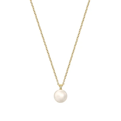 6.5–7 mm Yellow Gold Akoya Pendant Necklace