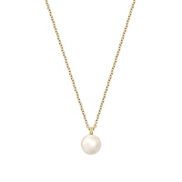 6.5–7 mm Yellow Gold Akoya Pendant Necklace