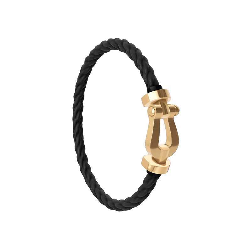 Force 10 Large Yellow Gold Cable Bracelet