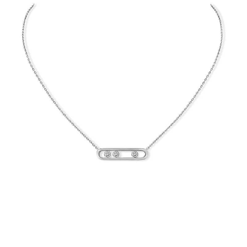 Move Classic White Gold and Diamond Pendant