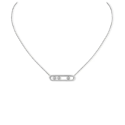 Move Classic White Gold and Diamond Pendant