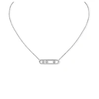 Move Classic White Gold and Diamond Pendant