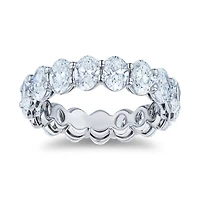 Platinum 5.27ct Oval Cut Eternity Band