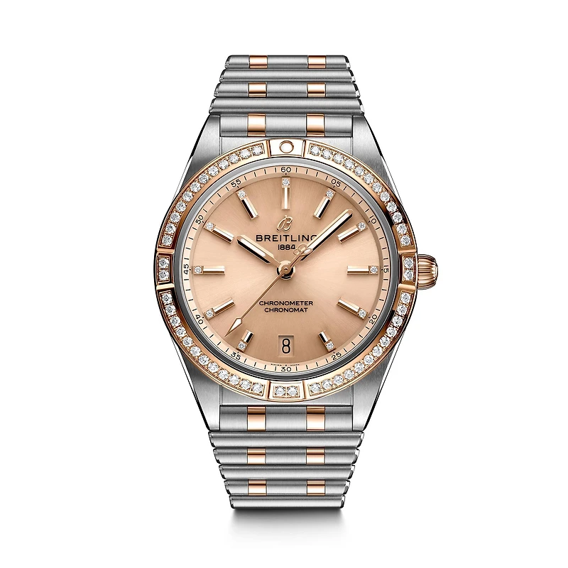 Chronomat Automatic 36 mm Stainless Steel, Red Gold and Diamond