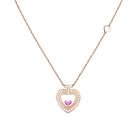 Pretty Woman Medium Rose Gold, Pink Sapphire and Diamond Pavé Pendant