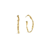 Marrakech Yellow Gold Twisted Hoop Earrings
