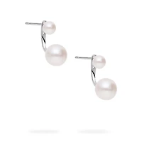Sterling Silver Freshwater Pearl Jacket Earrings