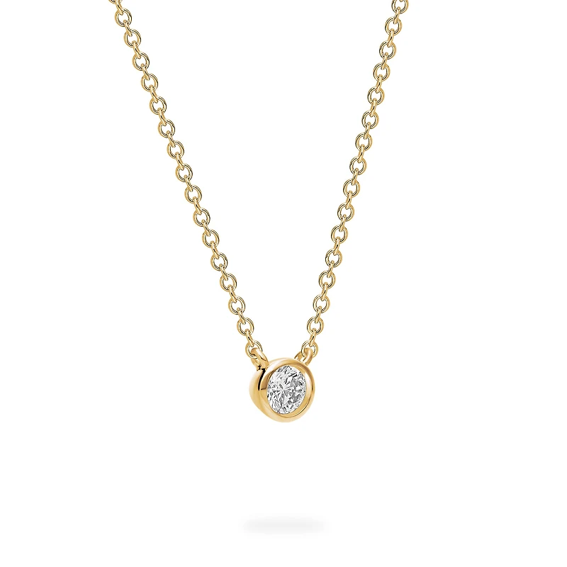 Yellow Gold Diamond Pendant Necklace