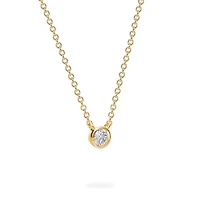 Yellow Gold Diamond Pendant Necklace