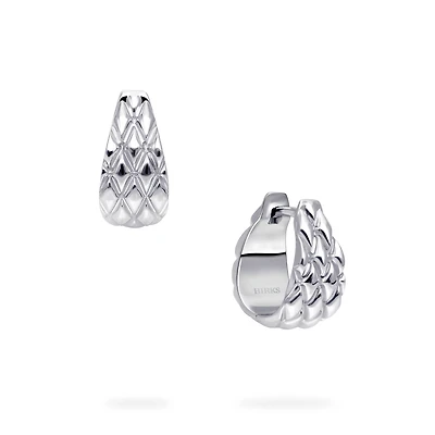 Silver Serpent Hoops, 15MM