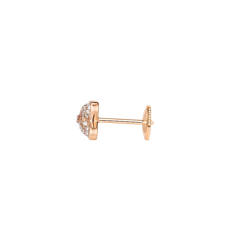 Jeux De Liens Rose Gold and Diamond Pavé Single Stud Earring
