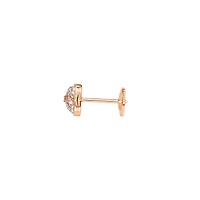 Jeux De Liens Rose Gold and Diamond Pavé Single Stud Earring