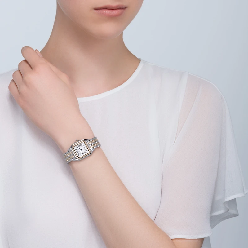 Panthère de Cartier Medium Quartz 29 x 37 mm Yellow Gold and Stainless Steel