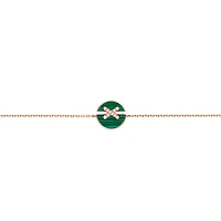 Jeux De Liens Harmony Rose Gold, Malachite and Diamond Bracelet