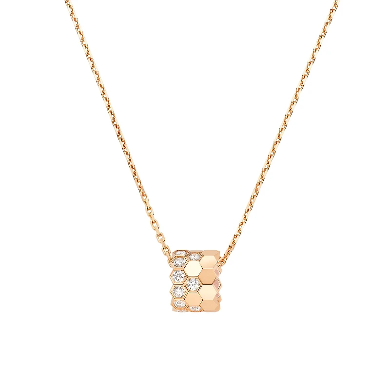 Bee de Chaumet Medium Rose Gold and Diamond Pendant