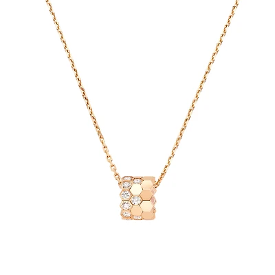 Bee de Chaumet Medium Rose Gold and Diamond Pendant